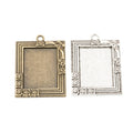 21x29mm Zinc Alloy Rectangle Bezel Charm Pendant for DIY Necklace Bracelet Jewelry Making view 5