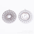 Zinc Alloy Circle Charm Pendant No.261938 for DIY Necklace Bracelet Jewelry Making view 5