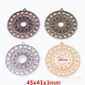 Zinc Alloy Circle Charm Pendant No.261938 for DIY Necklace Bracelet Jewelry Making view 1