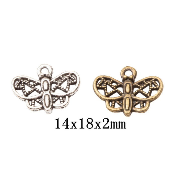 Zinc Alloy Butterfly Charm Pendant No.394636 for DIY Necklace Bracelet Jewelry Making