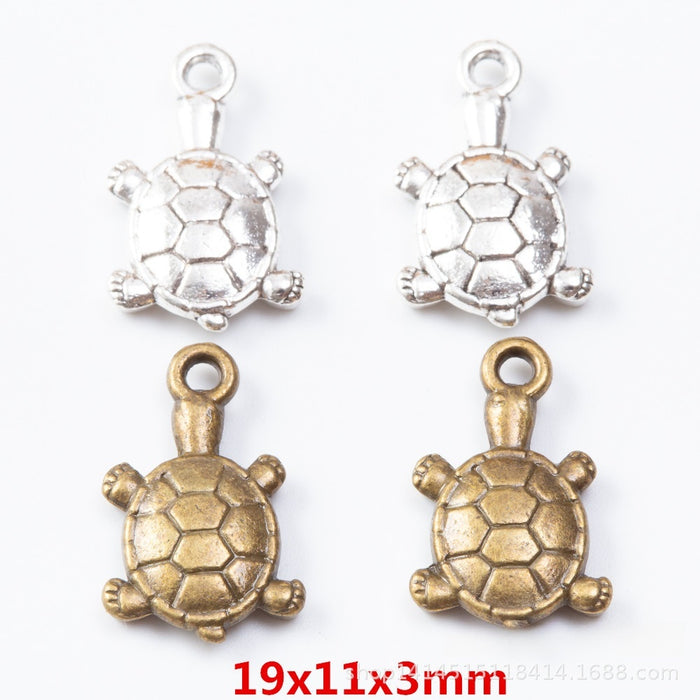 Zinc Alloy Turtle Charm Pendant No.638565 for DIY Necklace Bracelet Jewelry Making