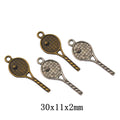 Zinc Alloy Badminton Racket Charm Pendant for DIY Necklace Bracelet Jewelry Making view 1