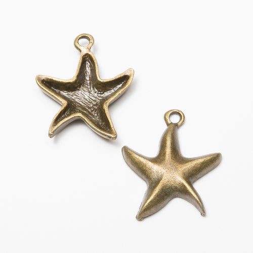 Zinc Alloy Starfish Charm Pendant No.820774 for DIY Necklace Bracelet Jewelry Making