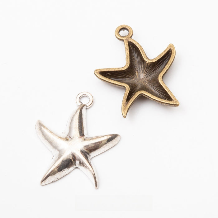 Zinc Alloy Starfish Charm Pendant No.820774 for DIY Necklace Bracelet Jewelry Making