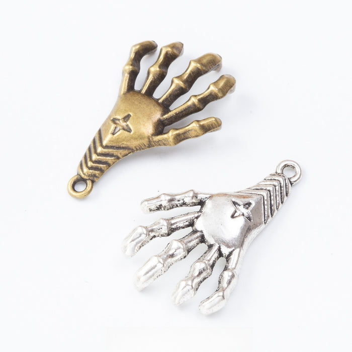 Zinc Alloy Hand Charm Pendant No.215238 for DIY Necklace Bracelet Jewelry Making