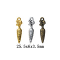 Zinc Alloy Carrot Charm Pendant No.008016 for DIY Necklace Bracelet Jewelry Making view 1