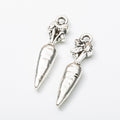 Zinc Alloy Carrot Charm Pendant No.008016 for DIY Necklace Bracelet Jewelry Making view 2