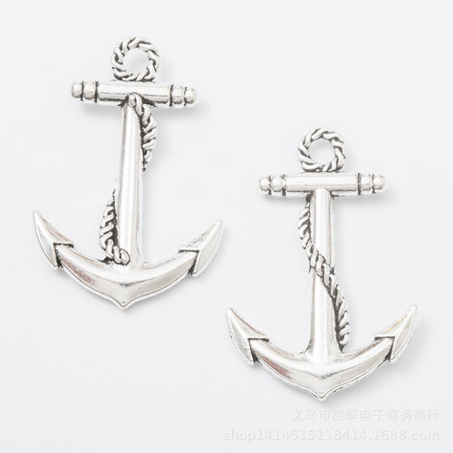 Zinc Alloy Anchor Charm Pendant No.472243 for DIY Necklace Bracelet Jewelry Making