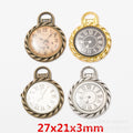 Zinc Alloy Clock Charm Pendant No.230588 for DIY Necklace Bracelet Jewelry Making view 1