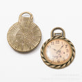 Zinc Alloy Clock Charm Pendant No.230588 for DIY Necklace Bracelet Jewelry Making view 5