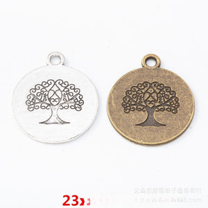 Zinc Alloy Tree Of Life Charm Pendant No.640862 for DIY Necklace Bracelet Jewelry Making