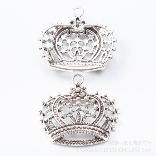 Zinc Alloy Crown Charm Pendant No.964904 for DIY Necklace Bracelet Jewelry Making