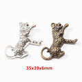 Zinc Alloy Leopard Charm Pendant for DIY Necklace Bracelet Jewelry Making view 1
