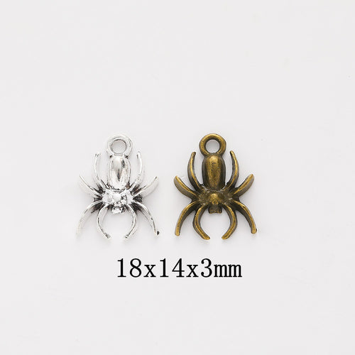 Zinc Alloy Spider Charm Pendant No.181120 for DIY Necklace Bracelet Jewelry Making