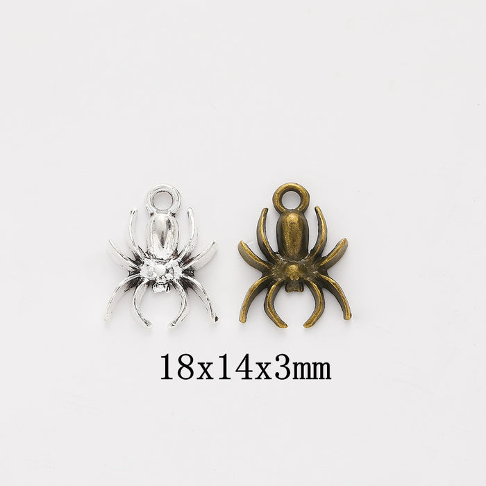 Zinc Alloy Spider Charm Pendant No.181120 for DIY Necklace Bracelet Jewelry Making