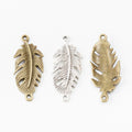 Zinc Alloy Feather Leaf Charm Pendant No.976457 for DIY Necklace Bracelet Jewelry Making view 4