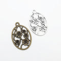 Zinc Alloy Flower Charm Pendant No.272564 for DIY Necklace Bracelet Jewelry Making view 4