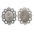30x40mm Zinc Alloy Oval Bezel Charm Pendant No.733882 for DIY Necklace Bracelet Jewelry Making view 2
