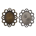 30x40mm Zinc Alloy Oval Bezel Charm Pendant No.733882 for DIY Necklace Bracelet Jewelry Making view 4