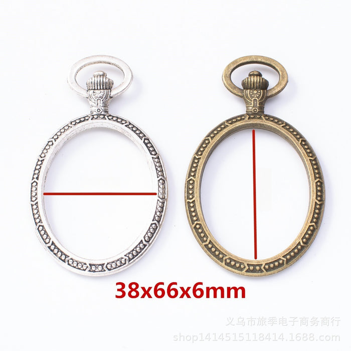 Zinc Alloy Oval Charm Pendant for DIY Necklace Bracelet Jewelry Making