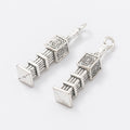 Zinc Alloy Clock Tower Charm Pendant for DIY Necklace Bracelet Jewelry Making view 2