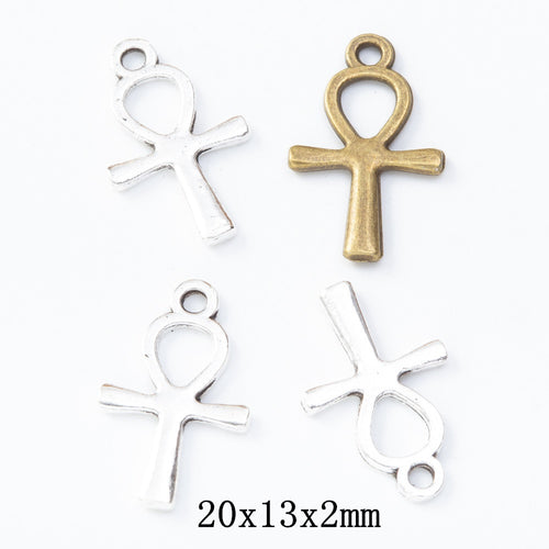 Zinc Alloy Cross Charm Pendant No.493377 for DIY Necklace Bracelet Jewelry Making