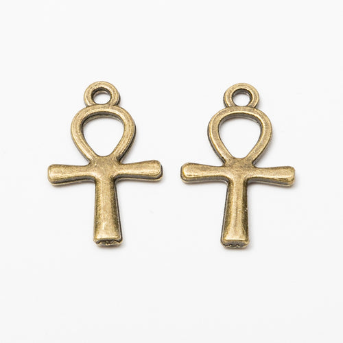 Zinc Alloy Cross Charm Pendant No.493377 for DIY Necklace Bracelet Jewelry Making