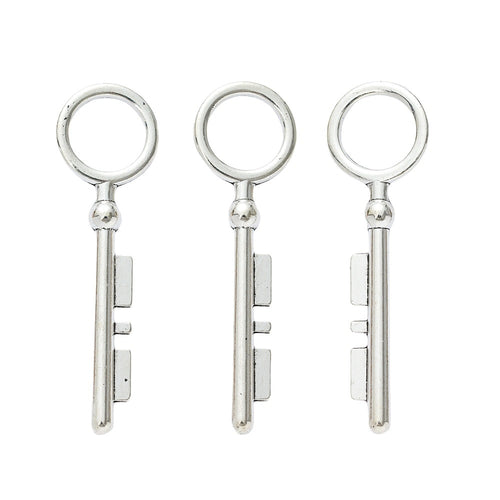 Zinc Alloy Key Charm Pendant No.477115 for DIY Necklace Bracelet Jewelry Making