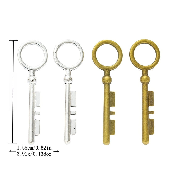 Zinc Alloy Key Charm Pendant No.477115 for DIY Necklace Bracelet Jewelry Making