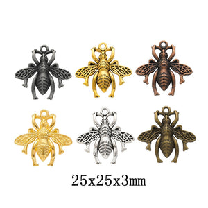 Zinc Alloy Bee Charm Pendant No.020868 for DIY Necklace Bracelet Jewelry Making