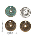 Zinc Alloy Coin Charm Pendant No.962530 for DIY Necklace Bracelet Jewelry Making view 1