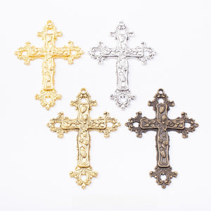 Zinc Alloy Cross Charm Pendant No.039146 for DIY Necklace Bracelet Jewelry Making