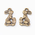 Zinc Alloy Rabbit Charm Pendant No.870232 for DIY Necklace Bracelet Jewelry Making view 4