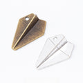 Zinc Alloy Paper Airplane Charm Pendant No.108929 for DIY Necklace Bracelet Jewelry Making view 1