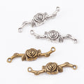 Zinc Alloy Rose Charm Pendant No.396519 for DIY Necklace Bracelet Jewelry Making view 1