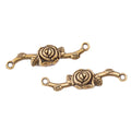 Zinc Alloy Rose Charm Pendant No.396519 for DIY Necklace Bracelet Jewelry Making view 2