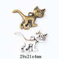 Zinc Alloy Cat Charm Pendant No.597093 for DIY Necklace Bracelet Jewelry Making view 1