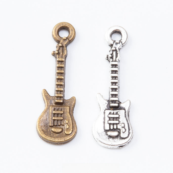 Zinc Alloy Guitar Charm Pendant No.601211 for DIY Necklace Bracelet Jewelry Making