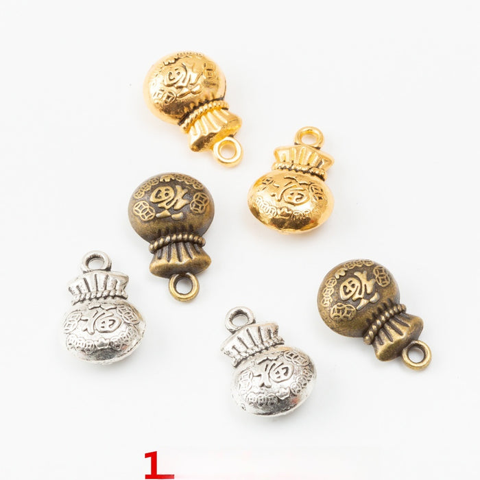 Zinc Alloy Money Bag Charm Pendant No.308681 for DIY Necklace Bracelet Jewelry Making