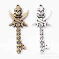 Zinc Alloy Skull Key Charm Pendant for DIY Necklace Bracelet Jewelry Making view 1