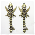 Zinc Alloy Skull Key Charm Pendant for DIY Necklace Bracelet Jewelry Making view 4