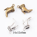 Zinc Alloy High Heel Charm Pendant No.060596 for DIY Necklace Bracelet Jewelry Making view 1