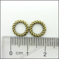 DIY Vintage Alloy Small Round Ring Connectors In Antique Bronze For Jewelry Making view 2