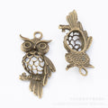 Zinc Alloy Owl Charm Pendant No.309129 for DIY Necklace Bracelet Jewelry Making view 3
