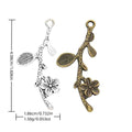 Zinc Alloy Flower Branch Charm Pendant No.413883 for DIY Necklace Bracelet Jewelry Making view 1