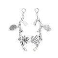 Zinc Alloy Flower Branch Charm Pendant No.413883 for DIY Necklace Bracelet Jewelry Making view 3