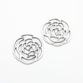 Zinc Alloy Rose Charm Pendant No.857475 for DIY Necklace Bracelet Jewelry Making view 3