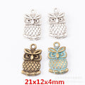 Zinc Alloy Owl Charm Pendant No.071063 for DIY Necklace Bracelet Jewelry Making view 1