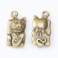 Zinc Alloy Lucky Cat Charm Pendant for DIY Necklace Bracelet Jewelry Making view 3