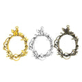 Zinc Alloy Wreath Charm Pendant for DIY Necklace Bracelet Jewelry Making view 5